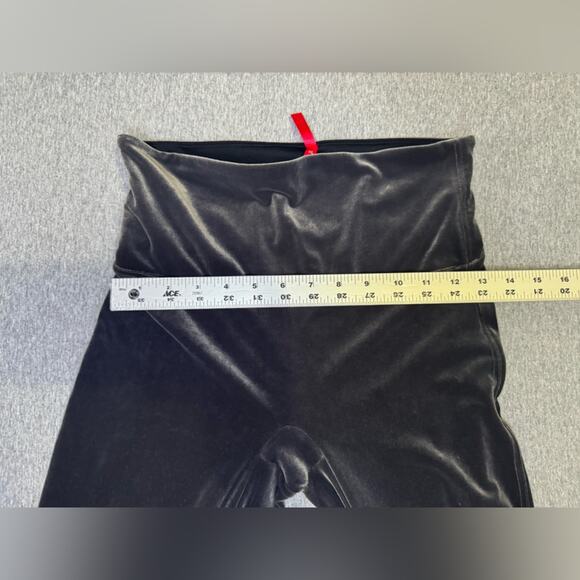 SPANX Charcoal Velvet Leggings - Size L - Picture 5 of 7